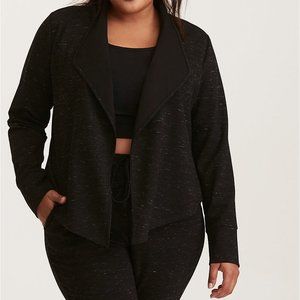 Torrid Active Speckle Drape Front Jacket NWT sz 5-